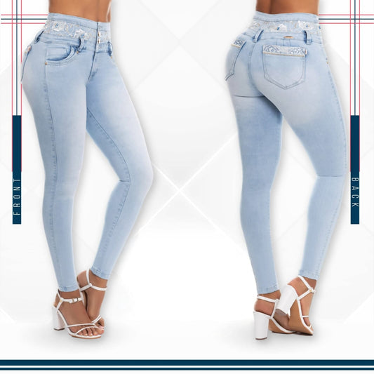 Jean Ultra Premium Bordado, con acabado de Lujo.