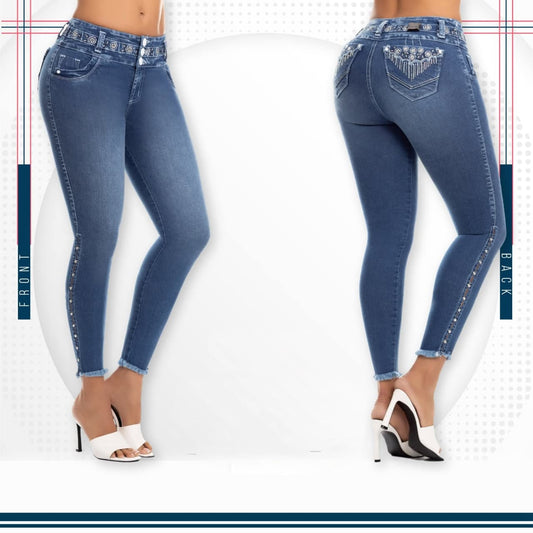 Jean Ultra Premium Bordado, con acabado de Lujo.