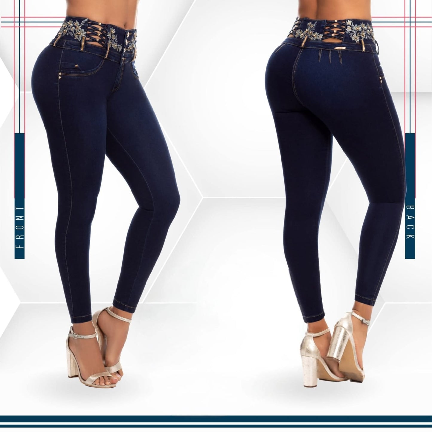 Jean Ultra Premium Bordado, con acabado de Lujo.