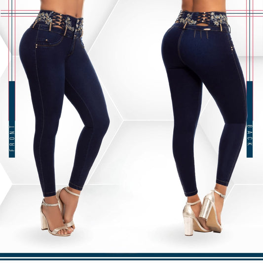 Jean Ultra Premium Bordado, con acabado de Lujo.