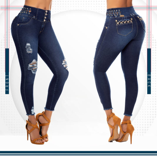 Jean Ultra Premium Bordado, con acabado de Lujo.
