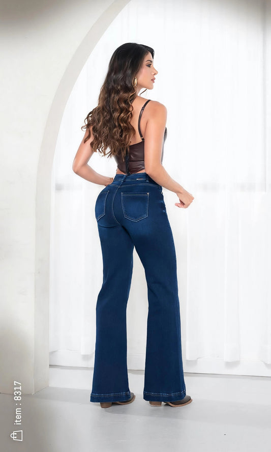 Nuevo Conjunto Croop Top Cuero Café + Pantalón Vaquero Ingreso de Hoy Jean Denim Premium, Alta Costura. Gratis Sombrero de Regalo 🎁 por su compra 🛒