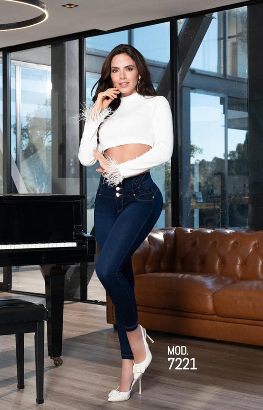 Jeans de Mezclilla - Confección Premium corte corazón - Denim Premium