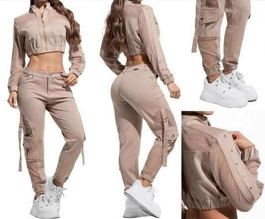 Conjunto Cargo Tela Pantalón más Chaleco 2 Piezas