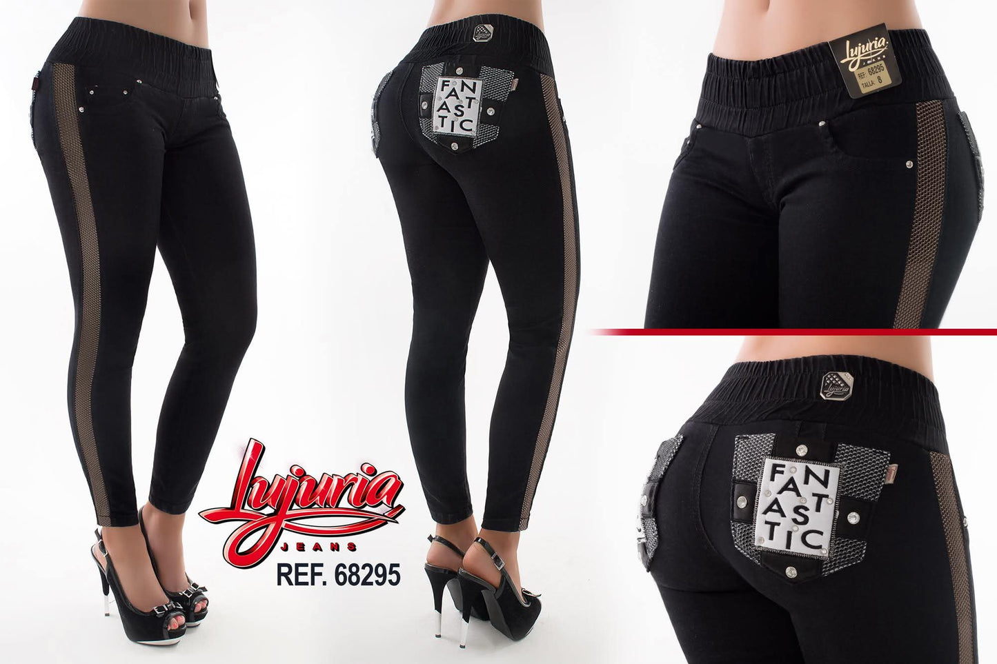 Jean Ultra Premium Bordado y Pedrería, con acabado de Lujo.