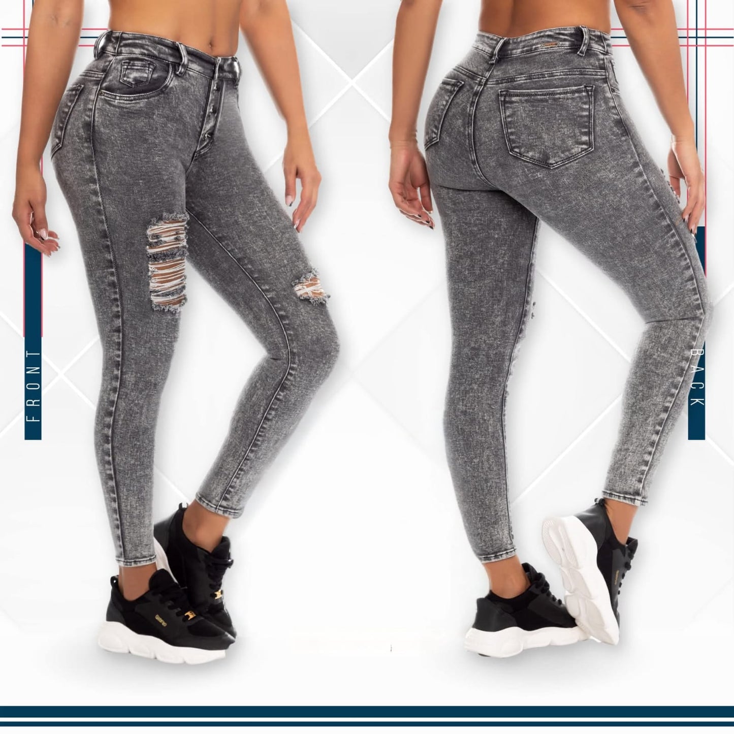Jean Ultra Premium Bordado con acabado de Lujo.