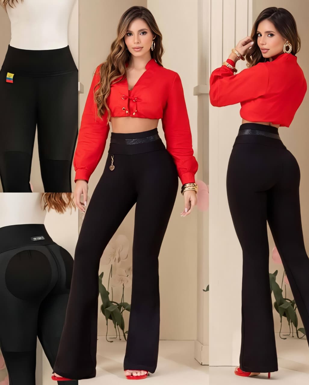 Pantalón de Tela - Acabado Premium - Corte Corazón - Denim Premium