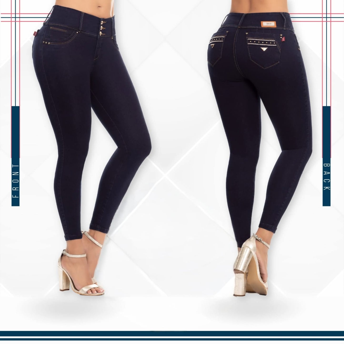 Jean Ultra Premium Bordado, con acabado de Lujo.