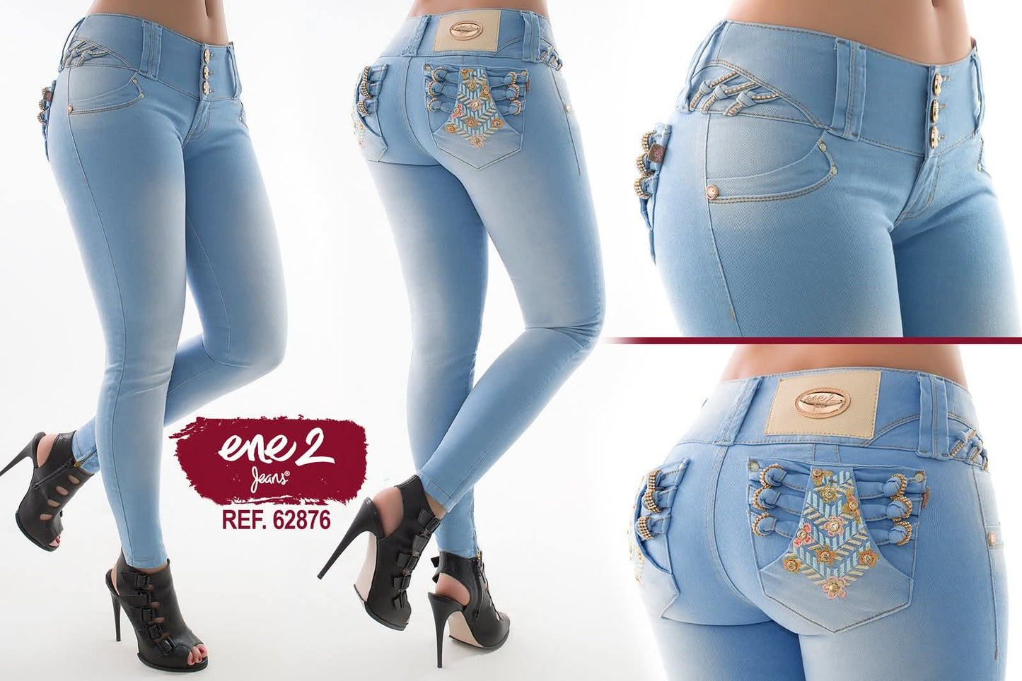 Jean Ultra Premium Bordado y Pedrería.