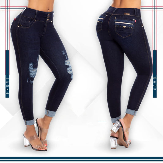 Jean Ultra Premium Bordado, con acabado de Lujo.