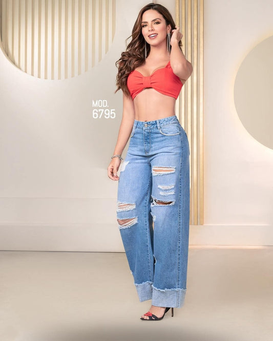 Jeans de Mezclilla - Confección Premium corte corazón - Denim Premium