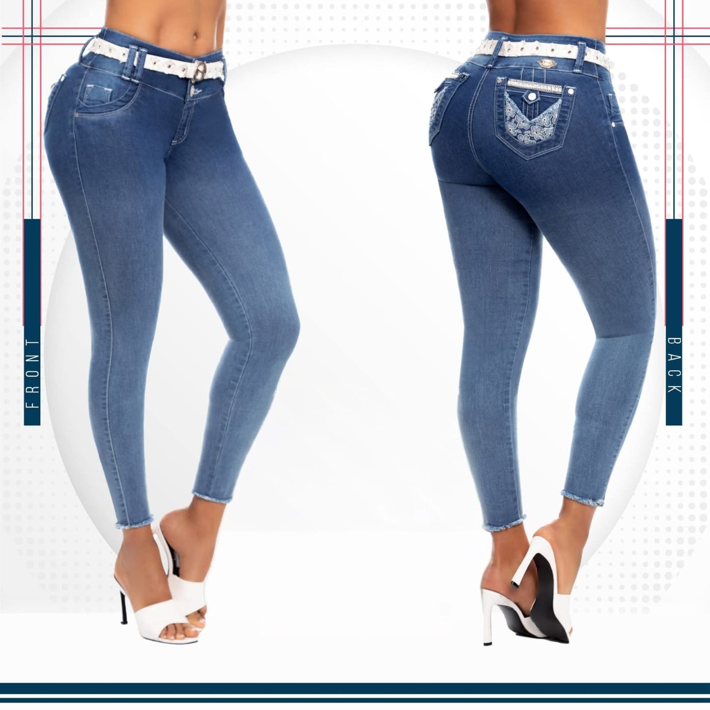 Jean Ultra Premium Bordado, con acabado de Lujo.