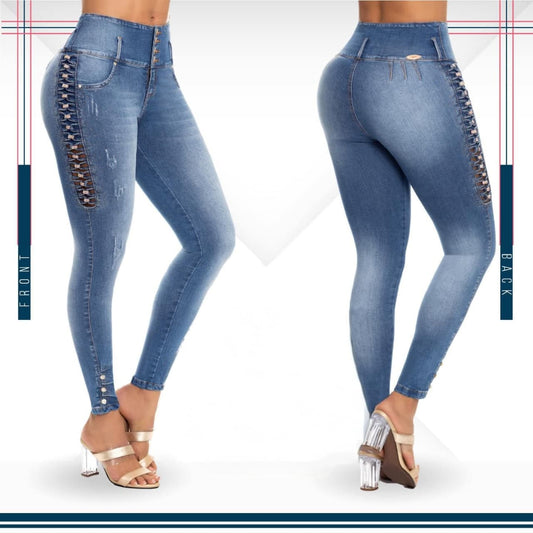 Jean Ultra Premium Bordado, con acabado de Lujo.