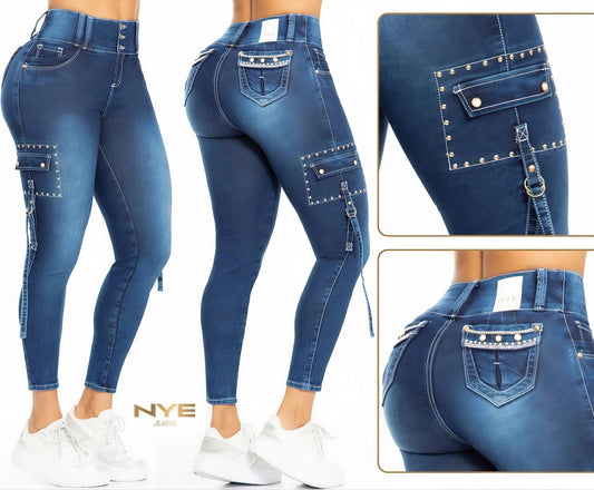 Pantalón Cargo Mezclilla