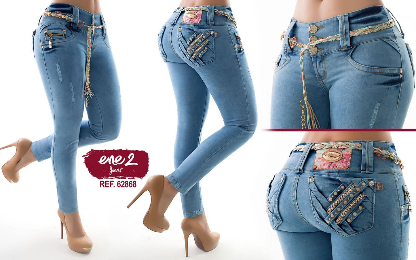 Jean Ultra Premium Bordado y Pedrería.