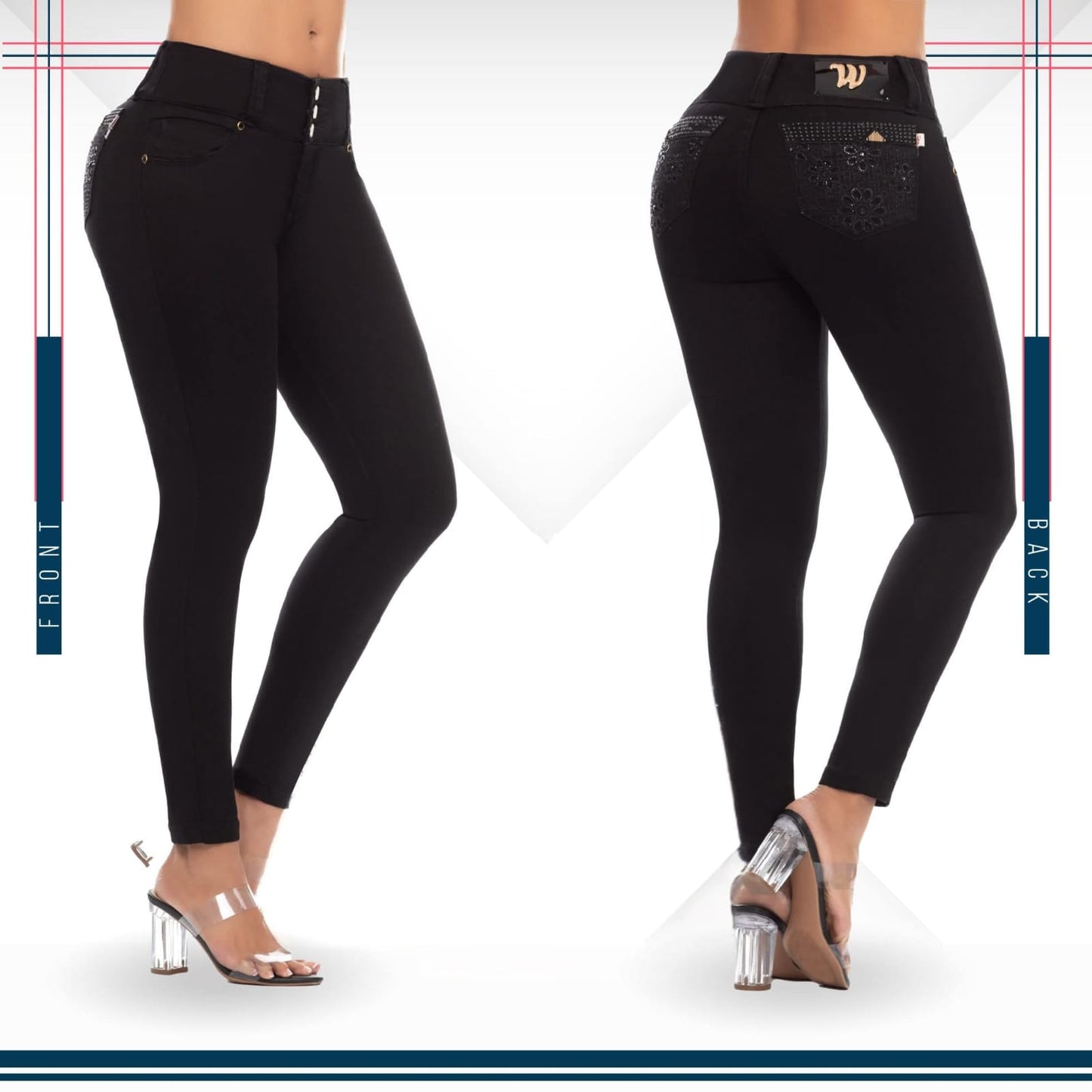 Jean Ultra Premium Bordado con acabado de Lujo.