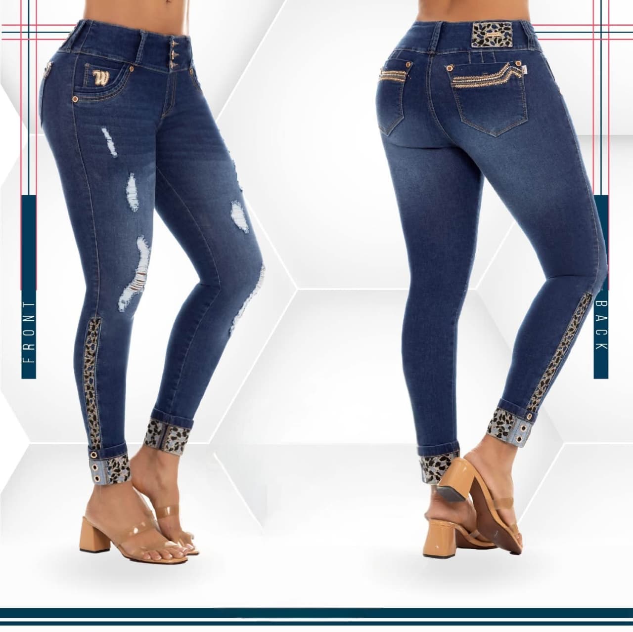 Jean Ultra Premium Bordado, con acabado de Lujo.