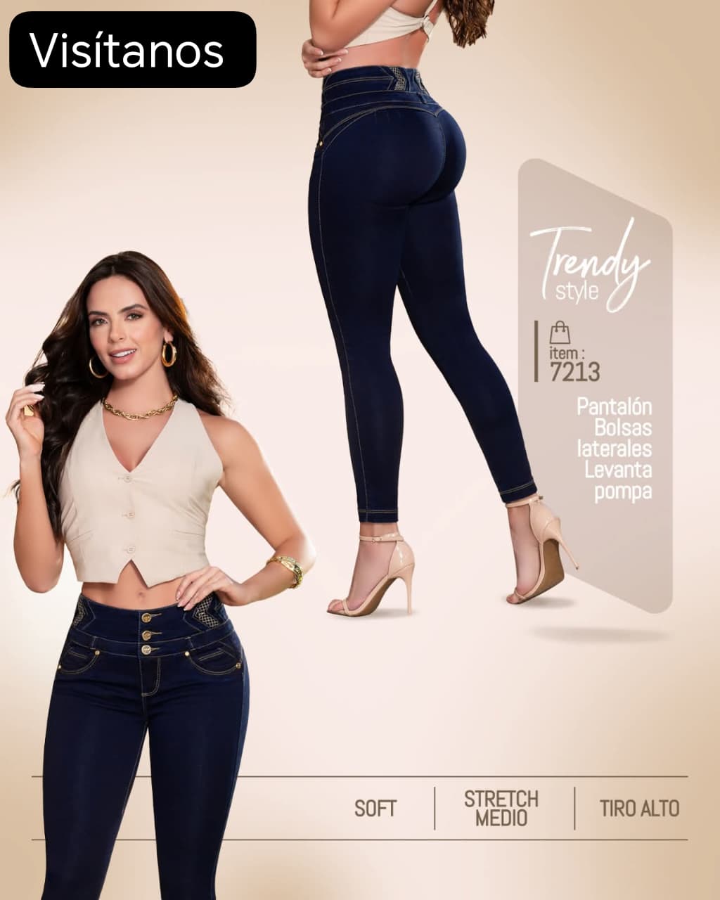 Jeans de Mezclilla - Confección Premium corte corazón - Denim Premium