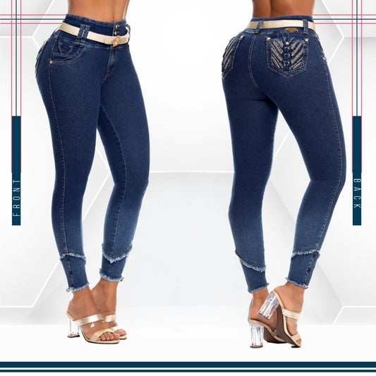 Jean Ultra Premium Bordado, con acabado de Lujo.