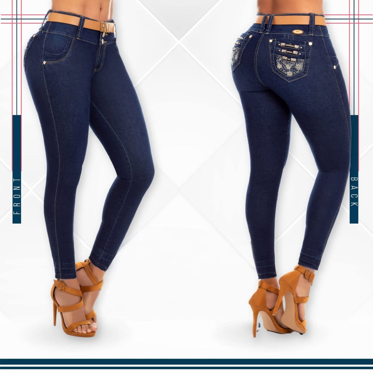 Jean Ultra Premium Bordado, con acabado de Lujo.