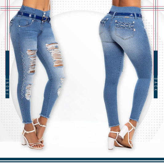 Jean Ultra Premium Bordado, con acabado de Lujo.
