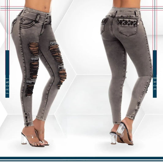 Jean Ultra Premium Bordado con acabado de Lujo.